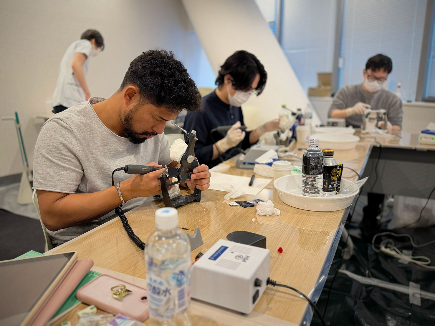 Participants in practical workshop